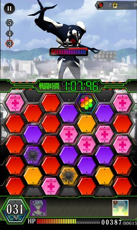 「ヱヴァンゲリヲン バトルミッション」のゲーム画面。(c)カラー (c)ohtaka (c)bushiroad All Rights Reserved. (C)Donuts