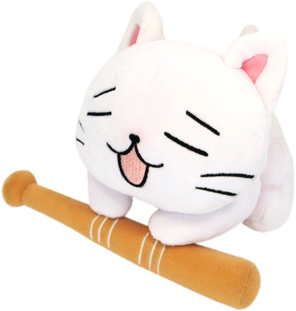 「ミー太郎ぬいぐるみ（バットで爪とぎ）」