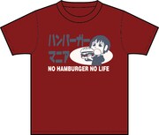 Tシャツ「ハンバーガーマニア」のエンジ色。