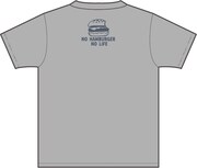 Tシャツ「ハンバーガーマニア」のシルバーグレー。