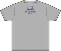 Tシャツ「ハンバーガーマニア」のシルバーグレー。