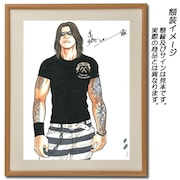 「武装戦線四代目頭 九能龍信 直筆サイン入り複製原画」の額装イメージ。