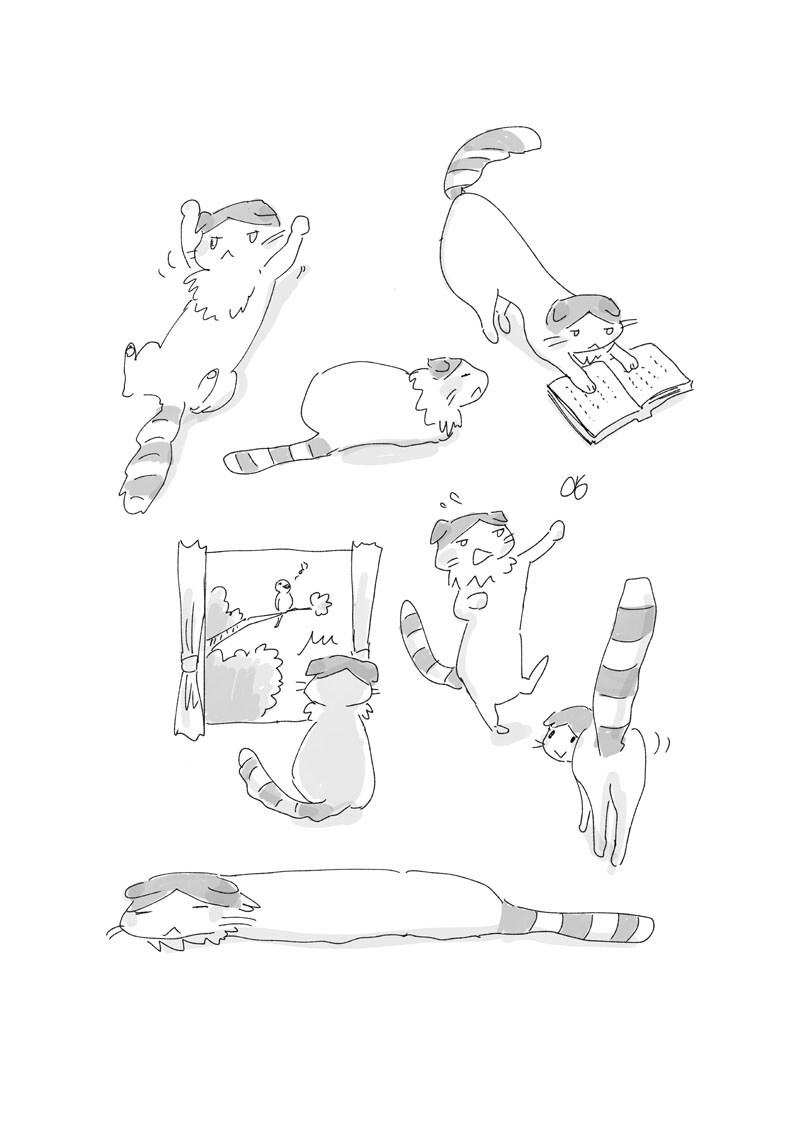 今日マチ子「猫嬢ムーム」カット