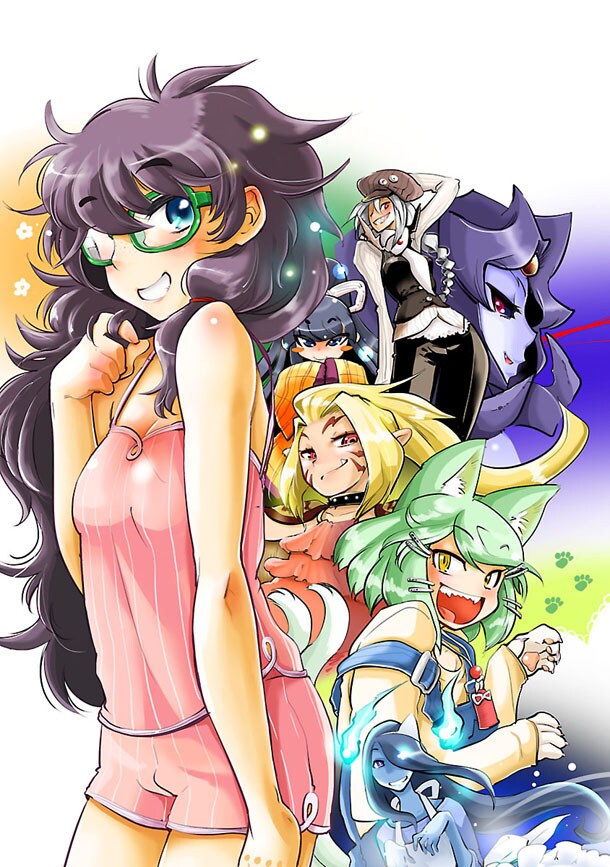 「人身御供の緋山さん」扉ページのカット。