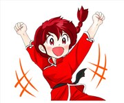 「らんま1/2」LINEスタンプのうち1種。 (c)RUMIKO TAKAHASHI/SHOGAKUKAN
