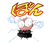 「らんま1/2」LINEスタンプのうち1種。 (c)RUMIKO TAKAHASHI/SHOGAKUKAN