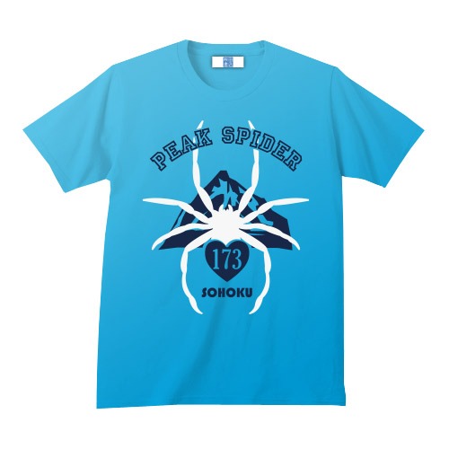 「弱虫ペダル 『ピークスパイダー』 巻島裕介 Tシャツ 【シーブルー】」