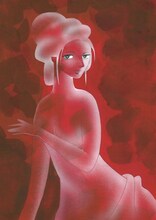 「手塚治虫の美女画展」で展示される「サロメの唇」。(c)手塚プロダクション