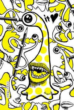 ミギーのポップな水玉ステッカーが女性誌に