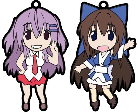 「ながされて藍蘭島」すず＆美咲ラバーストラップ (c)Takeshi Fujishiro/SQUARE ENIX