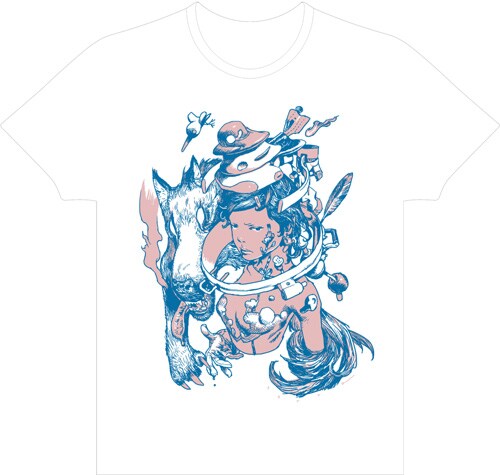 yonpoより発売される寺田克也Tシャツ。画像はホワイト。