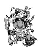 Tシャツにプリントされる寺田克也のイラスト。