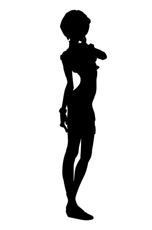 ダブルチャンスキャンペーン「綾波レイフィギュアスペシャルカラーver.」のシルエット。(c)カラー