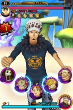 「ONE PIECE DANCE BATTLE」のプレイ画面。(c)尾田栄一郎／集英社・フジテレビ・東映アニメーション (c)BANDAI NAMCO Games Inc.