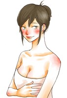 恋煩シビト「地獄のリラックス温泉」のカット。