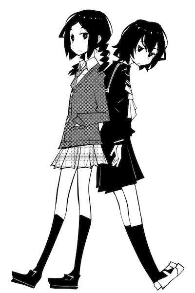 道満晴明による、「花とアリス殺人事件」マンガ版の予告カット。