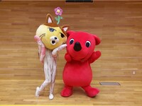 ネッコロとチーバくん。 (c)中川いさみ／小学館・ネッコロ加速研究所