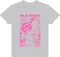 「BAMBi Tシャツ」の杢グレー×ピンク。