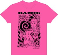 「BAMBi Tシャツ」のホットピンク×ブラック。