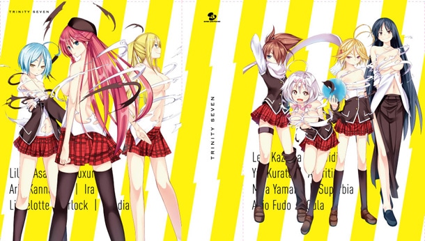 「トリニティセブン」1巻Blu-ray、DVDに初回特典として付属する「奈央晃徳描き下ろし三方背BOX」。(c)サイトウケンジ・奈央晃徳／KADOKAWA 富士見書房／トリニティセブン製作委員会