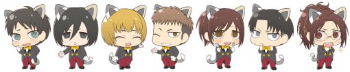 「進撃の巨人」キャラクターがナジャヴとコラボした限定イラスト。(c)諫山創・講談社/「進撃の巨人」製作委員会 (c)NAMCO LTD.