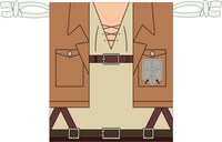 クレーンゲーム景品の巾着。(c)諫山創・講談社/「進撃の巨人」製作委員会 (c)NAMCO LTD.