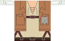 クレーンゲーム景品の巾着。(c)諫山創・講談社/「進撃の巨人」製作委員会 (c)NAMCO LTD.