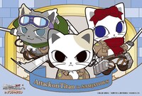 ガラポン屋台「心臓を捧げよ！調査兵団ガラポン」景品のポストカード。(c)諫山創・講談社/「進撃の巨人」製作委員会 (c)NAMCO LTD.