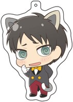 ガラポン屋台「心臓を捧げよ！調査兵団ガラポン」景品のアクリルキーホルダー。(c)諫山創・講談社/「進撃の巨人」製作委員会 (c)NAMCO LTD.