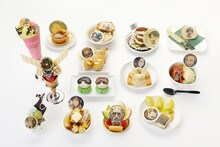 「進撃の巨人 in ナンジャタウン」に登場するデザートとフード。(c)諫山創・講談社/「進撃の巨人」製作委員会 (c)NAMCO LTD.