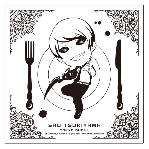 月山のイラストをあしらったハンカチ。(c)石田スイ／集英社・東京喰種製作委員会