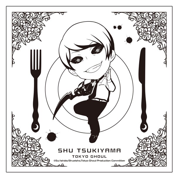 月山のイラストをあしらったハンカチ。(c)石田スイ／集英社・東京喰種製作委員会