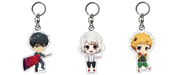 「アクリルキーホルダーBセット（亜門・什造・ヒデ）」(c)石田スイ／集英社・東京喰種製作委員会