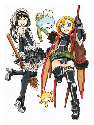 石川雅之が描き下ろした「『もやしもん』×『純潔のマリア』原画展 ～石川雅之の世界～」のビジュアル。