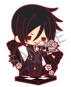 コトブキヤ直営店の特典、ラバーストラップ。(c)枢やな/スクウェアエニックス・黒執事Project・MBS