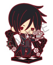 コトブキヤ直営店の特典、ラバーストラップ。(c)枢やな/スクウェアエニックス・黒執事Project・MBS