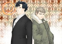 「SHERLOCK 大いなるゲーム」第1話の扉イラスト。