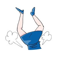 「コップのフチ子」LINEスタンプのサンプル￼ (c)タナカカツキ / KITAN CLUB