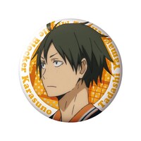 山口忠の缶バッジ。(c)古舘春一／集英社・「ハイキュー!!」製作委員会・MBS