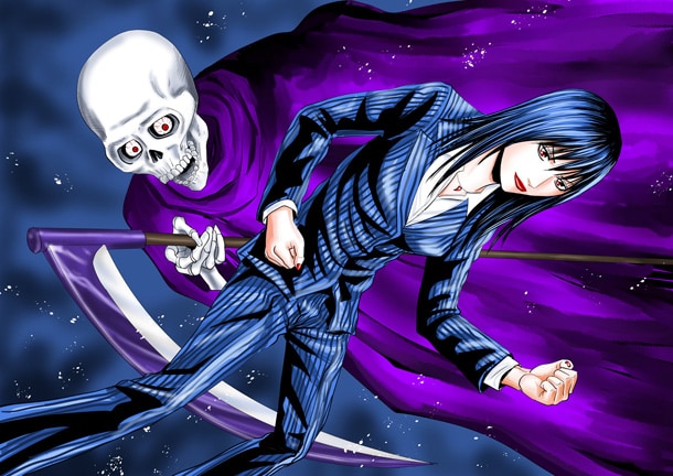 「怨み屋本舗EVIL HEART」第1話扉ページのイラスト。