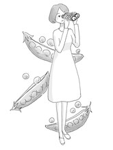 今日マチ子「ときめきさがし」の予告時に執筆されたカット。