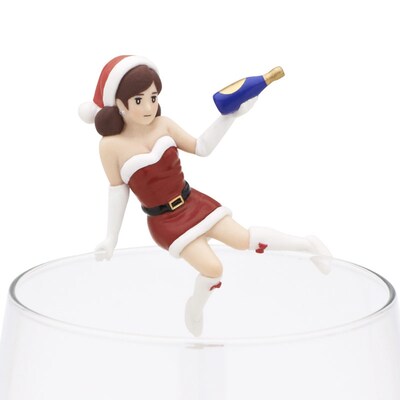 「コップのフチ子 クリスマス」の「ワインのフチ子」(c)タナカカツキ / KITAN CLUB