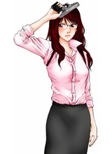 原作マンガ「ウロボロス―警察ヲ裁クハ我ニアリ―」より、日比野美月。 (c)神崎裕也/新潮社