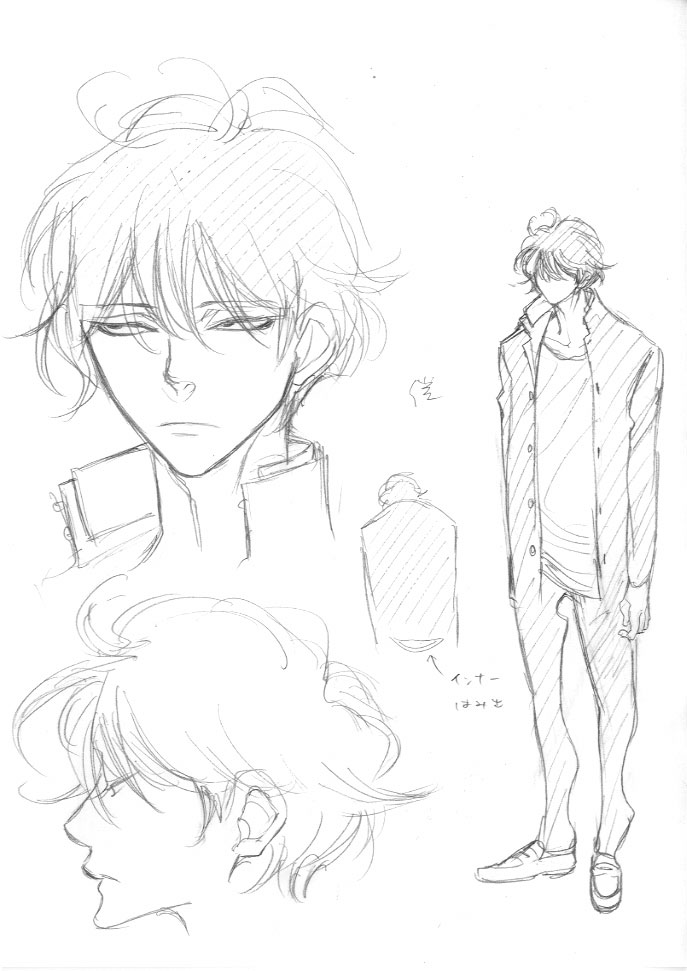 中村明日美子によるキャラクター設定画。