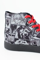 「EVASTOREオリジナル貞本義行コミックコラージュ柄スニーカー」(c)カラー