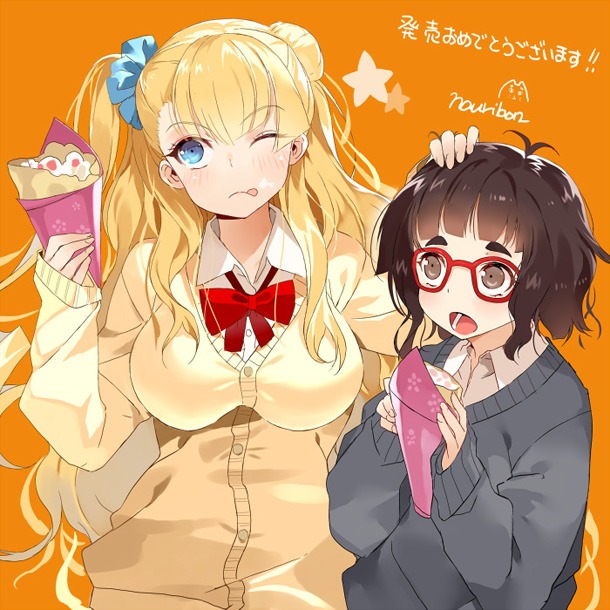 イラストレーターのnauribonが、単行本化を記念して描いた「おしえて！ ギャル子ちゃん」応援イラスト。