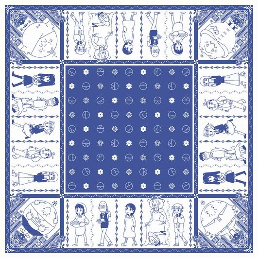 yonpoオリジナル「グッデイ」大判ハンカチ。