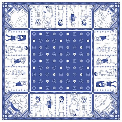 yonpoオリジナル「グッデイ」大判ハンカチ。