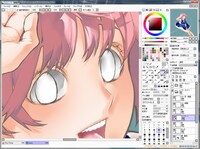 3巻カバーイラストの制作過程。