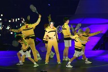 立海のキャスト陣。(c)許斐 剛／集英社・NAS・新テニスの王子様プロジェクト (c)許斐 剛／集英社・テニミュ製作委員会